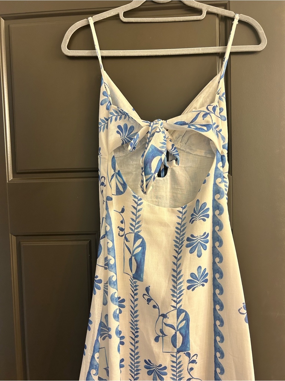 Pepper mayo blue and white maxi dress - Picture 3 of 4